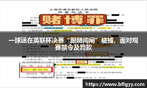 一球迷在英联杯决赛“跟随闯闸”被捕，面对观赛禁令及罚款